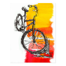Diseños coloridos de la bici postal