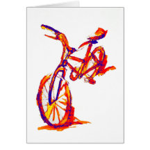Diseños coloridos de la bici tarjeta