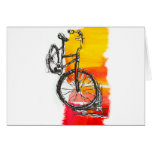 Diseños coloridos de la bici tarjeta