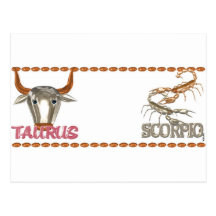 Diseños de la amistad del zodiaco del escorpión de postales