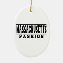 Diseños de la moda de Massachusetts Adornos De Navidad
