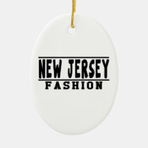 Diseños de la moda de New Jersey Adorno De Navidad