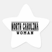 Diseños de la mujer de Carolina del Norte Etiquetas
