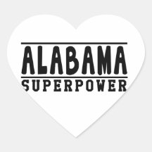 Diseños de la superpotencia de Alabama Calcomania Corazon Personalizadas