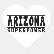 Diseños de la superpotencia de Arizona Calcomanía Corazón