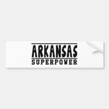 Diseños de la superpotencia de Arkansas Pegatina De Parachoque