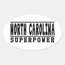 Diseños de la superpotencia de Carolina del Norte Pegatinas De Ovaladas
