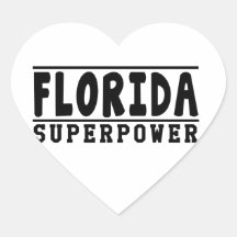 Diseños de la superpotencia de la Florida Calcomanía Corazón