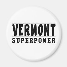 Diseños de la superpotencia de Vermont Imán De Frigorífico