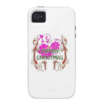 Diseños de las Felices Navidad Vibe iPhone 4 Carcasa