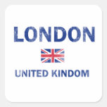 Diseños de Londres Reino Unido Calcomanía Cuadradas Personalizadas