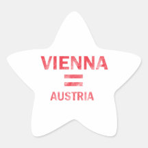 Diseños de Viena Austria Calcomania Cuadrada Personalizada