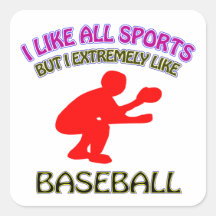 Diseños del béisbol pegatinas  