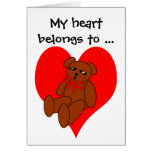 Diseños del corazón del oso de PersonalizedTeddy d