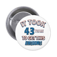 diseños del cumpleaños de 43 años pins