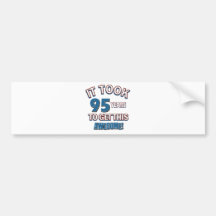 diseños del cumpleaños de 95 años pegatina de parachoque