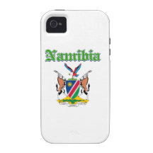 Diseños del escudo de armas de Namibia del Grunge iPhone 4 Carcasas