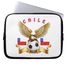 Diseños del fútbol de Chile Fundas Ordendadores