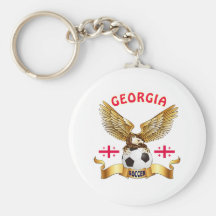 Diseños del fútbol de Georgia Llaveros Personalizados