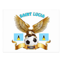 Diseños del fútbol de la Santa Lucía Tarjeta Postal