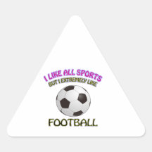 Diseños del fútbol pegatinas triangulo