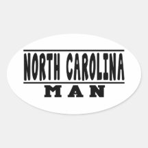 Diseños del hombre de Carolina del Norte Colcomanias De Óval