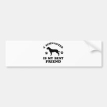 Diseños del Schnauzer Pegatina De Parachoque