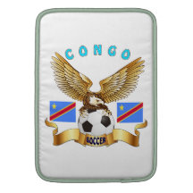 Diseños Democratic del fútbol de Congo Funda Macbook Air