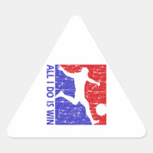 Diseños frescos del fútbol calcomanías triangulos personalizadas