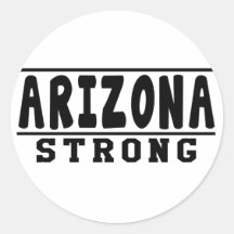 Diseños fuertes de Arizona Pegatina Redonda