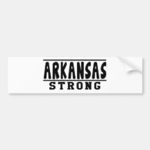 Diseños fuertes de Arkansas Etiqueta De Parachoque