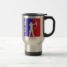 Diseños rítmicos frescos del tiro al arco taza de café