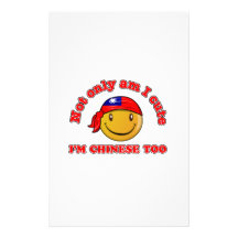 Diseños sonrientes de la bandera de China Papelería