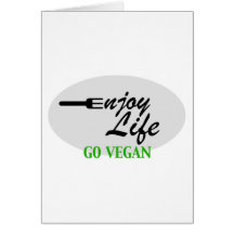 Disfrute de la vida - va el vegano felicitación