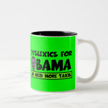 Dislexia anti de Obama Tazas De Café