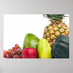 Disposición fresca de las frutas y verduras posters