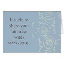 Distribución de un cumpleaños con Jesús Felicitación