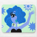 Diva azul Mousepad Tapete De Raton