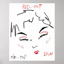 Diva candente del hip-hop posters