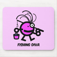 diva de la pesca tapete de raton