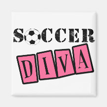 Diva del fútbol iman para frigorífico