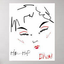 Diva del hip-hop impresiones