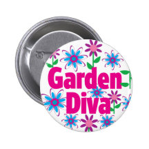 Diva del jardín pin