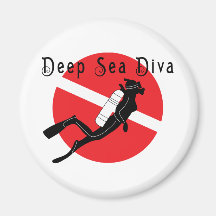 Diva del mar profundo imán de nevera