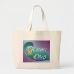 Diva del océano de la CAMISETA Bolsa Lienzo