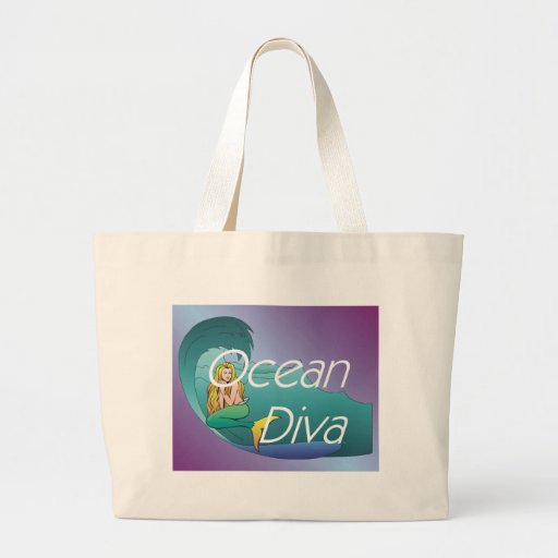 Diva del océano de la CAMISETA Bolsa Lienzo