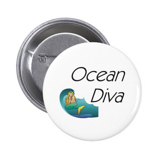Diva del océano de la CAMISETA Pin