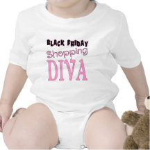 DIVA negra de las compras de viernes Trajes De Bebé