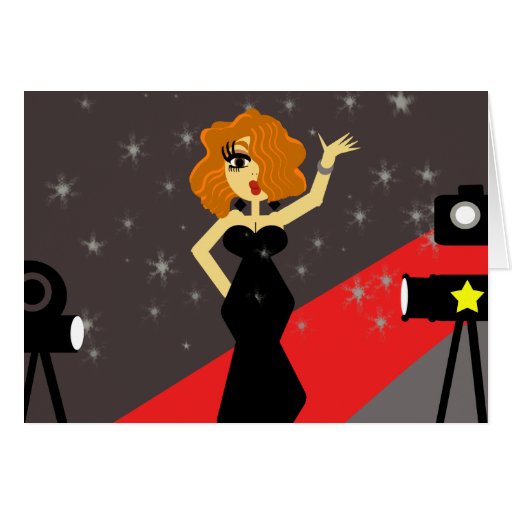 Diva Notecard de la alfombra roja Felicitación