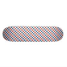 Diversión 4ta de blanco de julio y azul rojos patineta personalizada